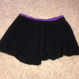 Black and purple dance skirt